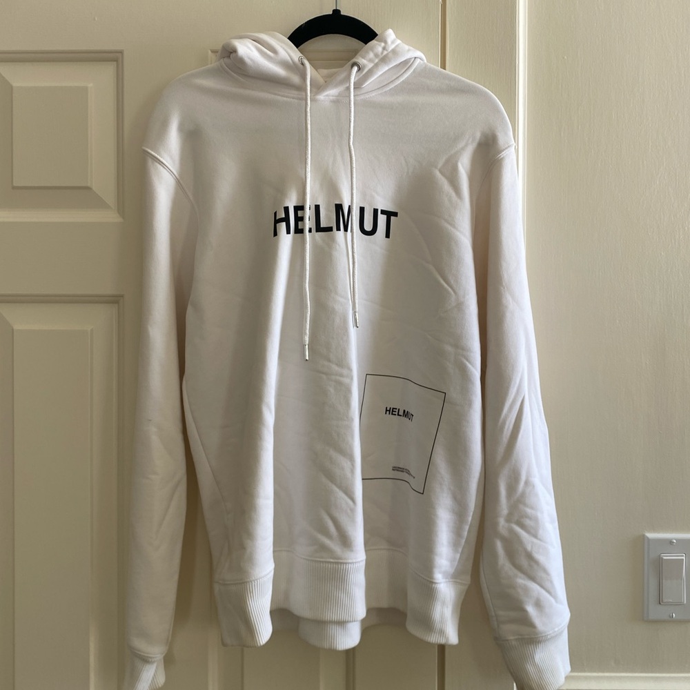 Helmut Lang white hoodie
